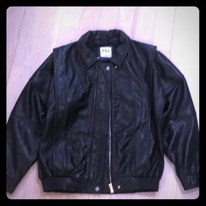 Zara genuine sheep leather bomber jacket. NWT. S